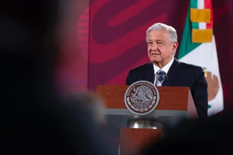 AMLO durante la conferencia de prensa mañanera. Foto: Presidencia.