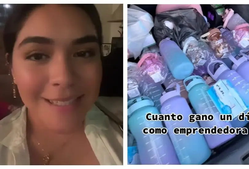Joven muestra cu&aacute;nto gana por vender termos 