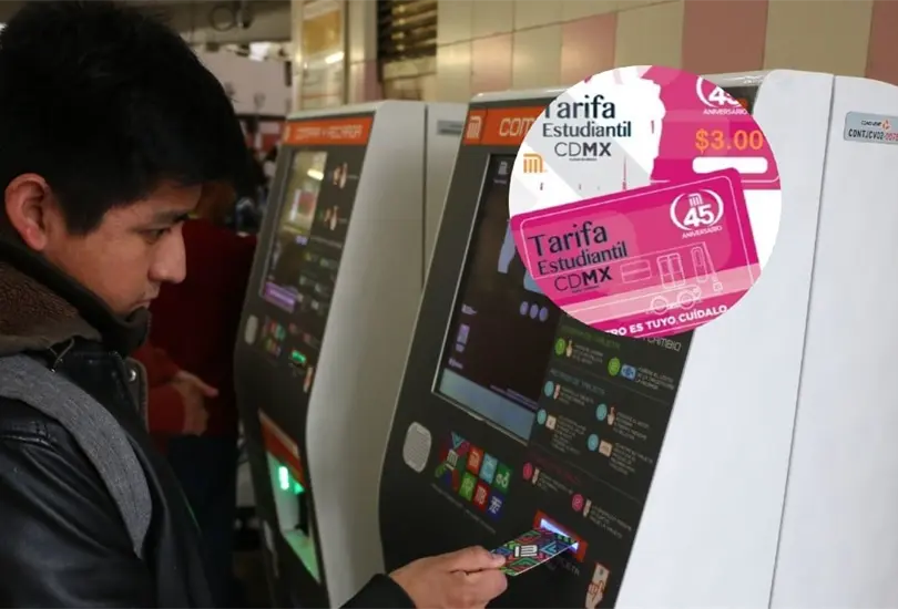 Los viajes en el Metro con la tarjeta de estudiantes valen tres pesos. 
