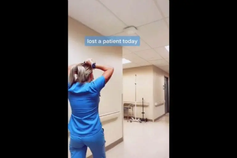 Enfermera utiliza muerte de paciente para grabar TikTok - Captura de pantalla