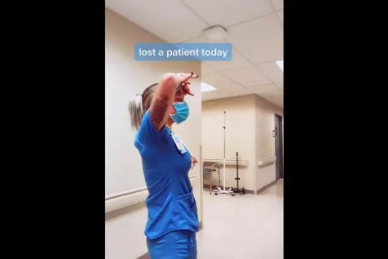 Enfermera utiliza muerte de paciente para grabar TikTok - Captura de pantalla