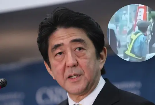 El momento en el que le dispararon a Shinzo Abe. 