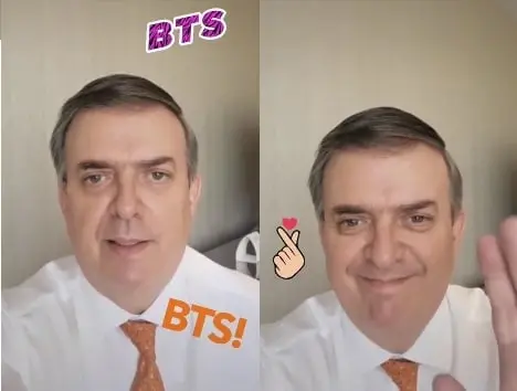 El canciller Ebrard recibió comentarios del ARMY de BTS El canciller Ebrard recibió comentarios del ARMY de BTS