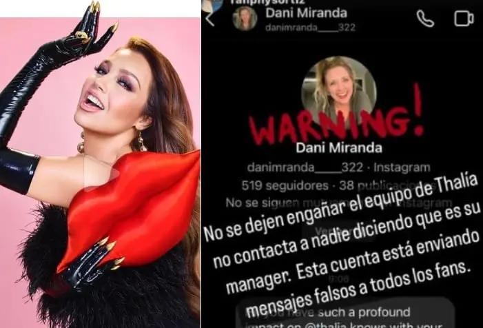 Thalia advirti&oacute; de un fraude a sus seguidores
