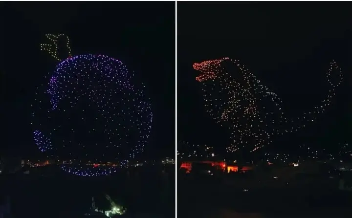 El espectacular show de drones para celebrar el sexto aniversario de Pok&eacute;mon Go | VIDEO