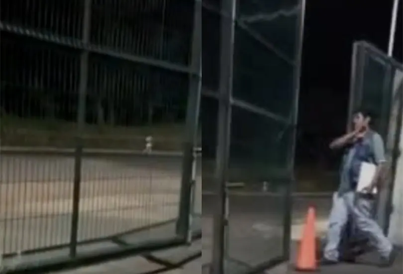 La silueta de la ni&ntilde;a fue captada mientras deambulaba a un costado de la carretera Cr&eacute;ditos: Captura de pantalla 