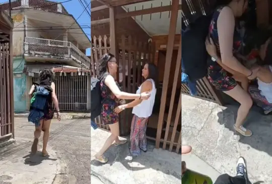Cuando la señora vio a su hija después de cinco años comenzó a llorar y no pudo mantenerse de pie. Créditos: Captura de pantalla Cuando la señora vio a su hija después de cinco años comenzó a llorar y no pudo mantenerse de pie. Créditos: Captura de pantalla