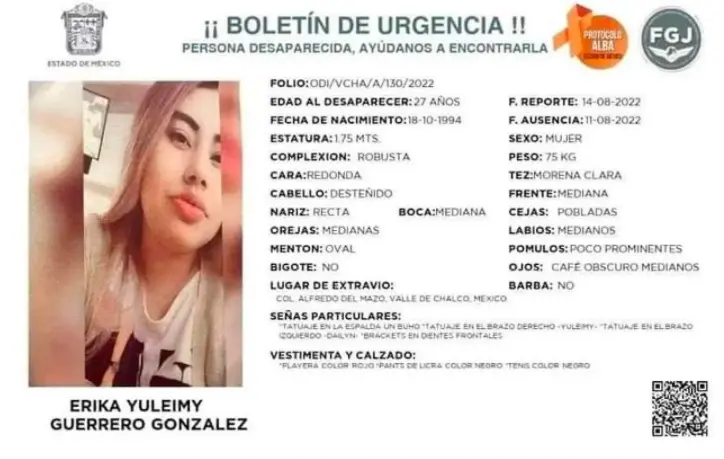 Familiares de la joven, de 27 a&ntilde;os de edad, no saben nada de ella desde el pasado 11 de agosto Cr&eacute;ditos: Especial 
