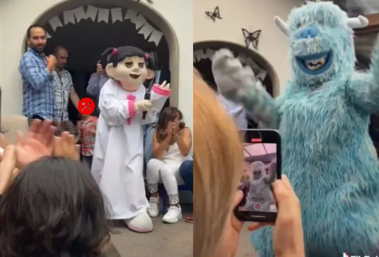 En TikTok una usuaria compartió el terrorífico momento que vivieron unos niños, cuando las botargas de una versión bizarra de Monster Inc. salieron a amenizar la fiesta infantil 