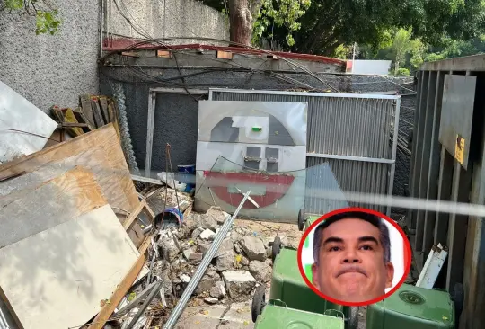 El letrero que por años identifico al PRI está en la basura Créditos: Quinto Poder