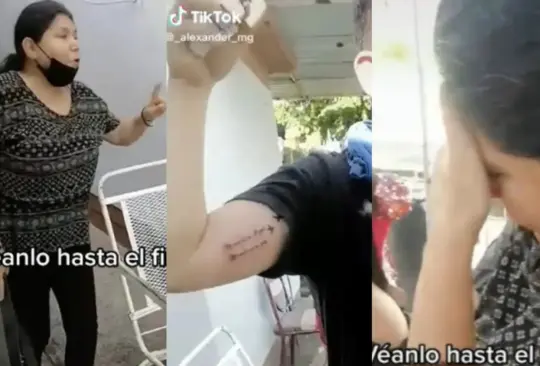Mujer reprende a cinturonazos a su hijo adulto por tatuarse Créditos: Captura de pantalla Mujer reprende a cinturonazos a su hijo adulto por tatuarse Créditos: Captura de pantalla
