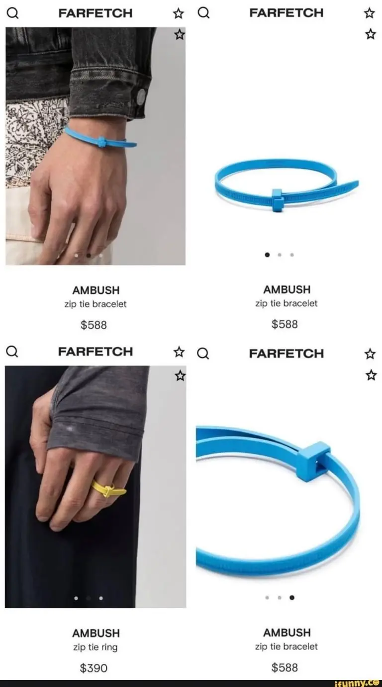 Pulseras y anillos de plástico Ambush- FOTO: Farfetch