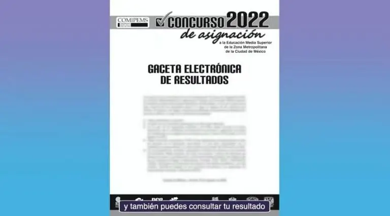 Gaceta electrónica de resultados Comipems 2022. Foto: captura de pantalla.