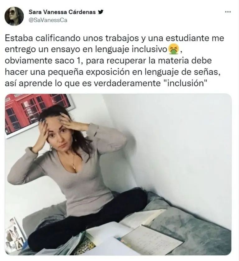 Maestra reprueba a alumna por usar lenguaje inclusivo (Twitter)