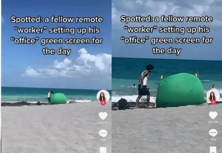 El TikTok del listo trabajador de home office. Foto: TikTok.