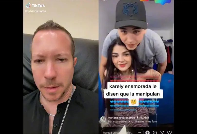 El psic&oacute;logo Adri&aacute;n Salama analiz&oacute; el comportamiento que el novio de Karely Ruiz tuvo durante una transmisi&oacute;n en redes sociales 