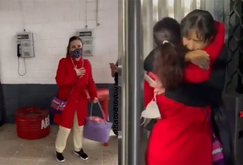 Entre l&aacute;grimas y abrazos, Rosario Robles abandon&oacute; el penal luego de que un juez de control le otorgara la libertad provisional 
