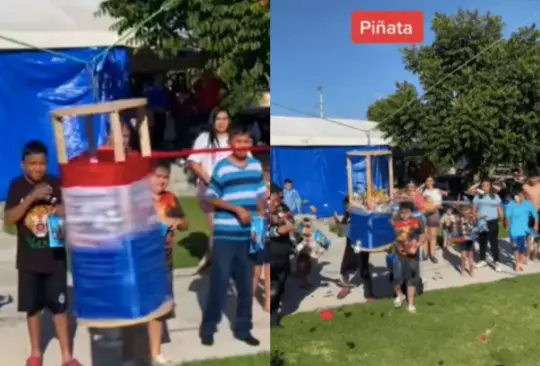 La nueva forma de romper la piñata dividió la opinión de los internautas. Créditos: Tiktok