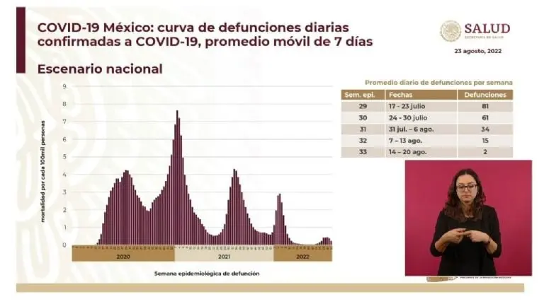 Muertes por COVID-19 en México. Foto: captura de pantalla.