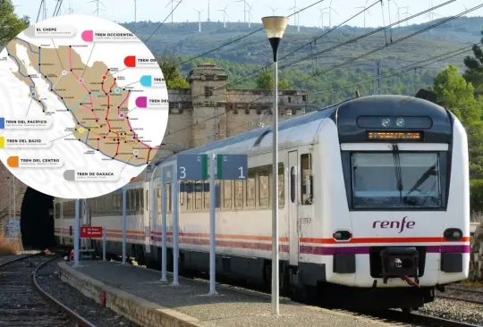 Estas serian las rutas del tren de pasajeros en México. 