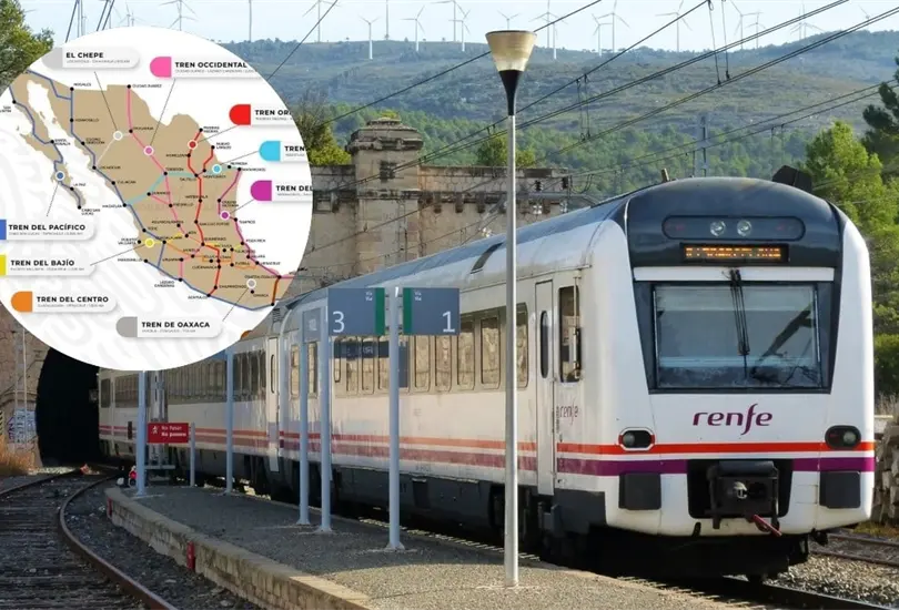 Estas serian las rutas del tren de pasajeros en M&eacute;xico. 