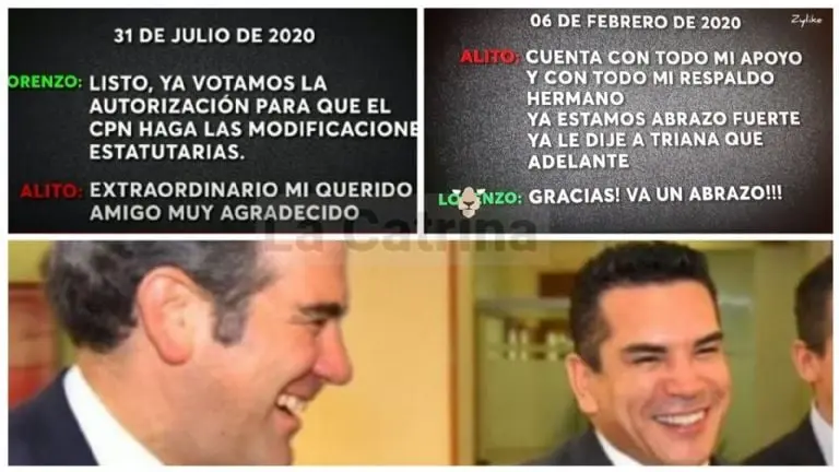 La amistad y complicidad entre Córdova y Moreno es expuesta en estas presuntas conversaciones. Foto: Twitter.