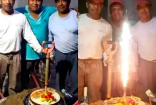 La celebración de cumpleaños del albañil se ha vuelto viral en redes sociales Créditos: Captura pantalla