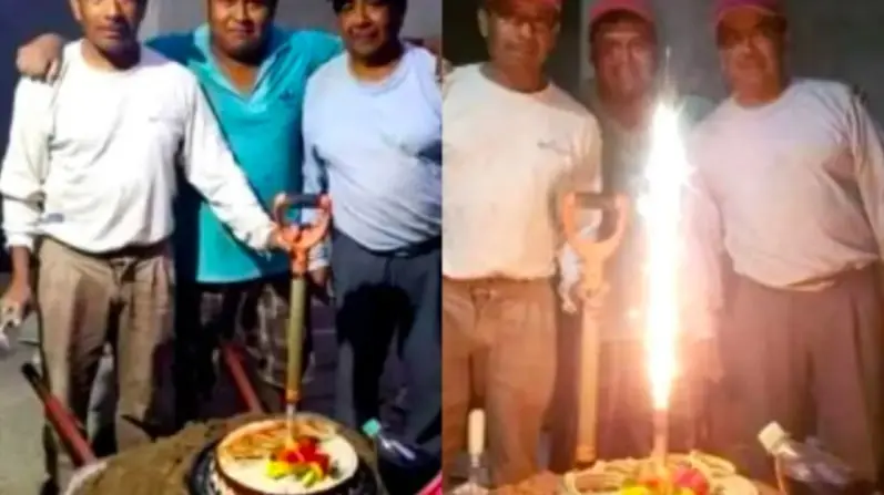 La celebraci&oacute;n de cumplea&ntilde;os del alba&ntilde;il se ha vuelto viral en redes sociales Cr&eacute;ditos: Captura pantalla