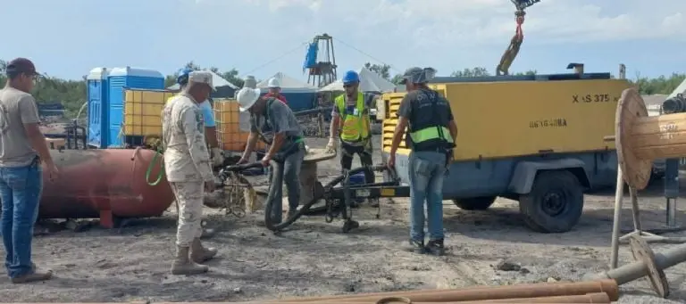 Los mineros quedaron atrapados desde el 3 de agosto. Foto: Protección Civil.