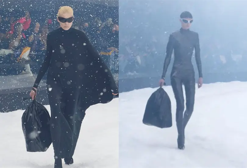 La nueva pieza de Balenciaga pertenece a la colecci&oacute;n Oto&ntilde;o-Invierno y est&aacute;n inspiradas en bolsas de basura como forma de protesta contra el cambio clim&aacute;tico y el conflicto b&eacute;lico en Ucrania 