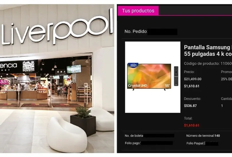 Clientes se quejan de Liverpool por error en pantallas