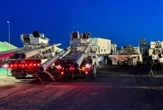 La CFE colabora para rescatar a los mineros atrapados en Coahuila. 