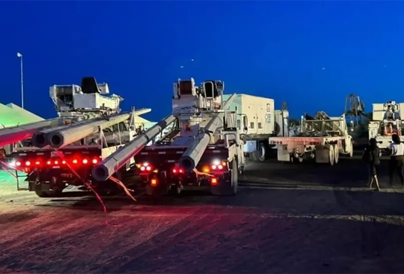 La CFE colabora para rescatar a los mineros atrapados en Coahuila. 