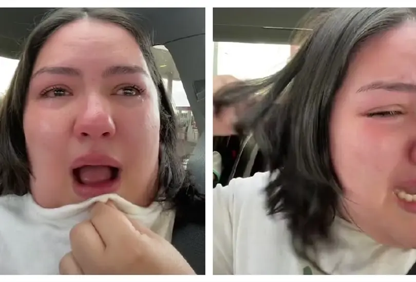 Tiktoker llora por su corte de cabello