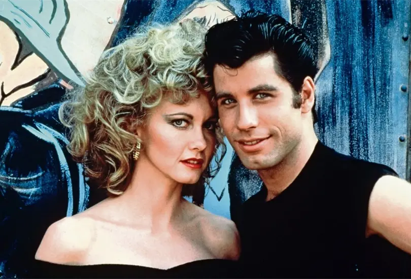 Olivia Newton-John y John Travolta en Vaselina