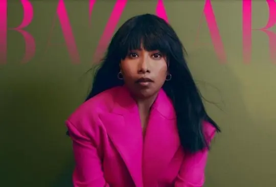 Yalitza Aparicio modelando en Harpers Bazar