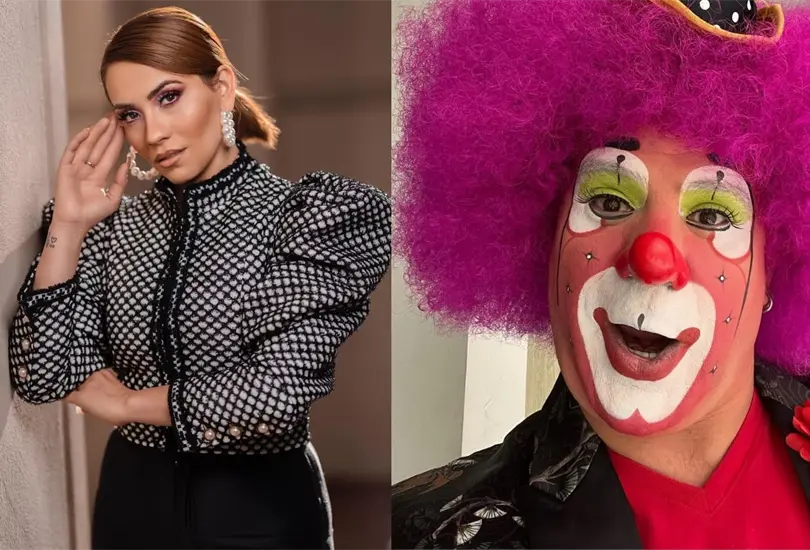 La cantante trabajó junto al cantante en el programa Noches con Platanito, en donde el se dedicó a hacerle la vida imposible luego de que ella lo rechazara La cantante trabajó junto al cantante en el programa Noches con Platanito, en donde el se dedicó a hacerle la vida imposible luego de que ella lo rechazara