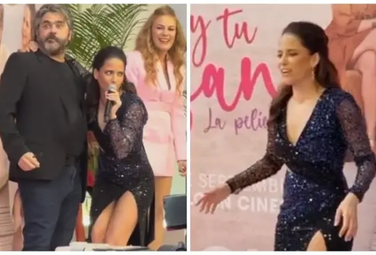 Ana Claudia Talancón sorprende en la premier de Soy tu fan