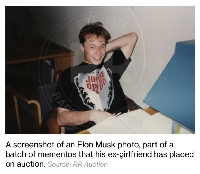 El joven Musk en la universidad. Foto: Twitter.