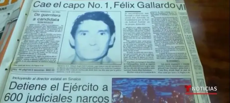 Félix Gallardo fue capturado en 1989. Foto: Telemundo.