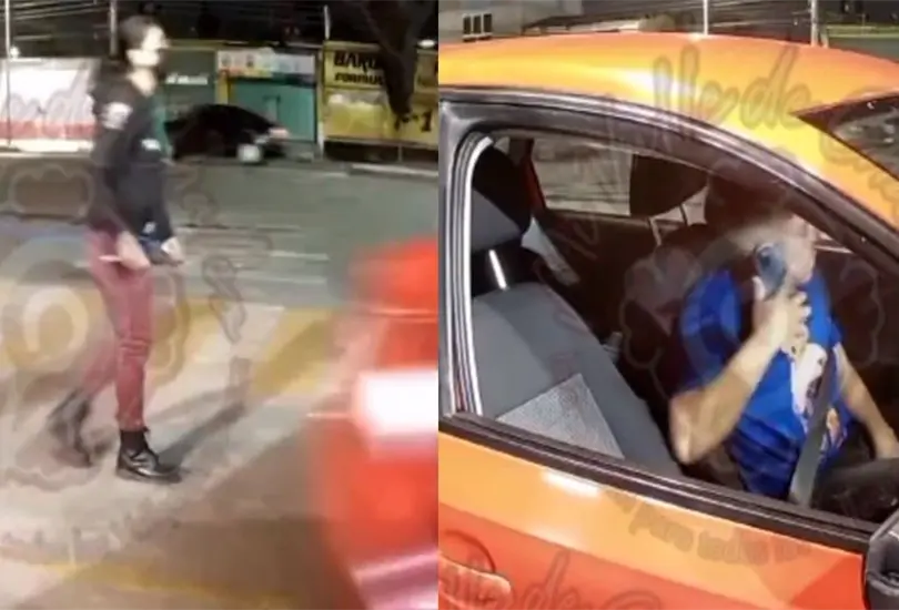La trabajadora quedó sorprendida al ver cómo el hombre escapó de la gasolinera. La trabajadora quedó sorprendida al ver cómo el hombre escapó de la gasolinera.