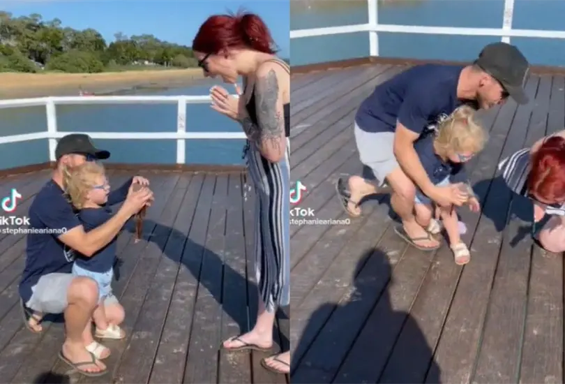 El hombre crey&oacute; que era buena idea que su peque&ntilde;a hija fuera quien sostuviera el anillo, sin embargo, &eacute;ste resbal&oacute; de sus peque&ntilde;as manos