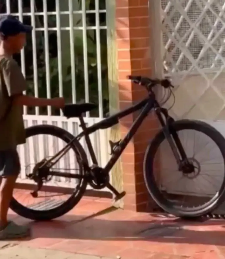 Varios ladrones que intentaron robar la bicicleta fueron captados Créditos: Captura de pantalla
