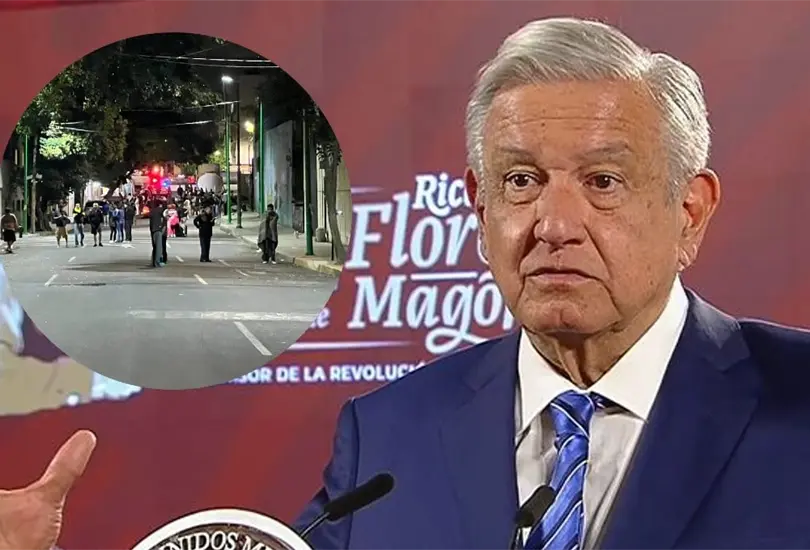 AMLO lamenta muerte de dos personas en CDMX. 