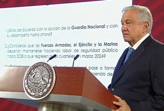 AMLO propone consulta sobre la Guardia Nacional. 