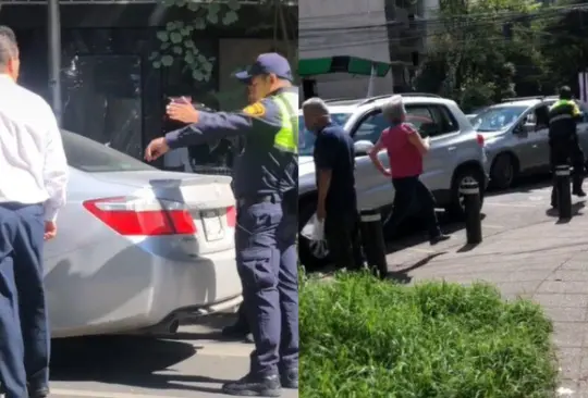 El conductor de DiDi le escupió primero al policía, hecho por el cual, este intentó vengarse haciendo lo mismo, pero terminó por darle al hijo de la pasajera 