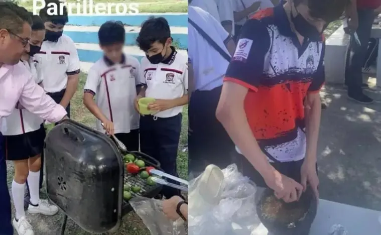 Los estudiantes tambi&eacute;n aprenden a preparar salsas Cr&eacute;ditos: Facebook