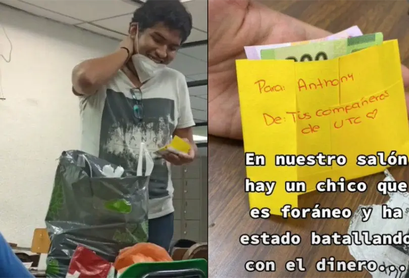 Al notar que su compañero estaba pasando por una crisis económica muy fuerte, los jóvenes de la Universidad Tecnológica de Coahuila decidieron apoyarlo para que puidiera continuar sus estudios Al notar que su compañero estaba pasando por una crisis económica muy fuerte, los jóvenes de la Universidad Tecnológica de Coahuila decidieron apoyarlo para que puidiera continuar sus estudios