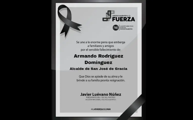 Condolencias por muerte del alcalde. Foto: Facebook.