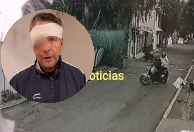 Alfredo Adame fue golpeado tras una balacera. 